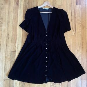 ZARA Black miki velvet dress